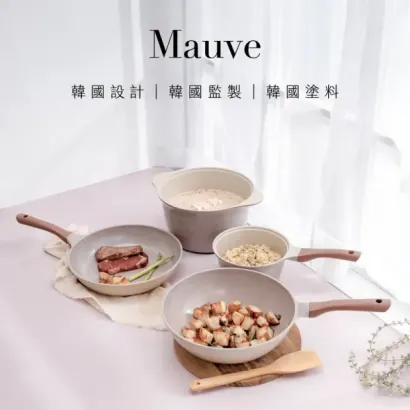 【KINYO】Mauve系列-陶瓷雙耳湯鍋-26cm含蓋 (PO-2365)